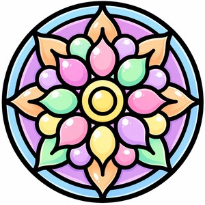 Simple Coloring Pages | Mandala Edition Pack 1 - DIGITAL DOWNLOAD | Bold & Easy image 8