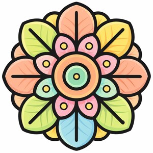 Simple Coloring Pages | Mandala Edition Pack 1 - DIGITAL DOWNLOAD | Bold & Easy image 7