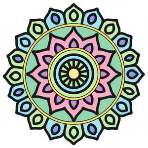 Simple Coloring Pages | Mandala Edition Pack 1 - DIGITAL DOWNLOAD | Bold & Easy image 6