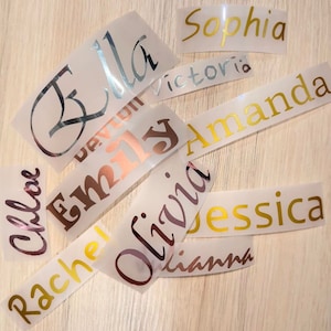 Custom vinyl sticker, Personalised vinyl decal, customised vinyl name sticker, Vinyl labels