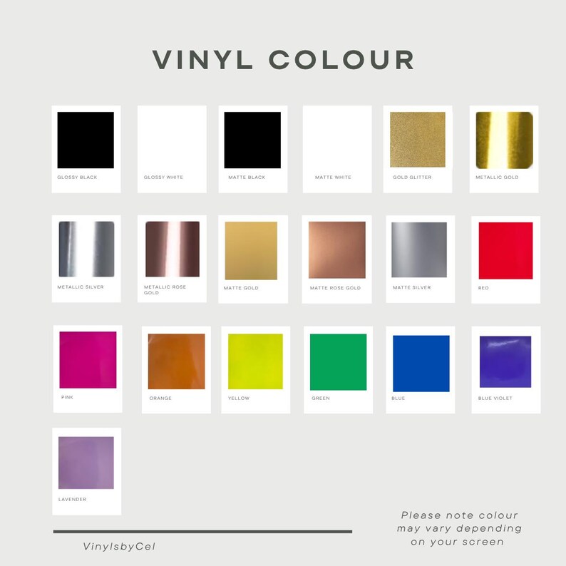 Custom Vinyl Sticker, Personalised Vinyl Decal, Customised Vinyl Name ...