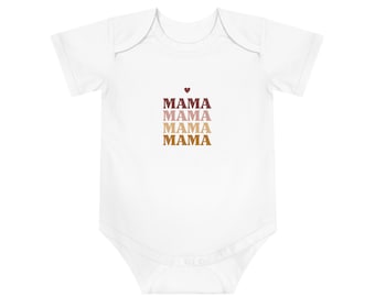 Mama Baby Short Sleeve Bodysuit