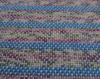 Blue stripe flower garden scarf