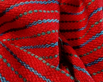 Silk blend Handwoven Red Ribbon scarf