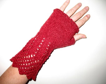 Morgana Fingerless Gloves- knitting pattern instant download