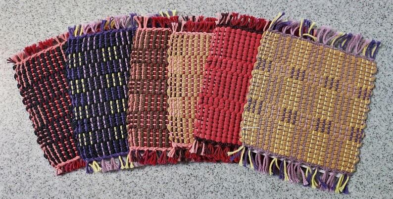 Handwoven mug rugs collection 2 image 1