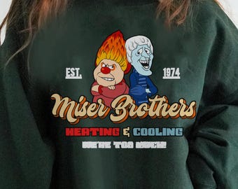 Camiseta vintage "Too Much" de Heating & Cooling Brothers, camiseta "Too Much!" de Miser Brothers, regalo de Navidad.