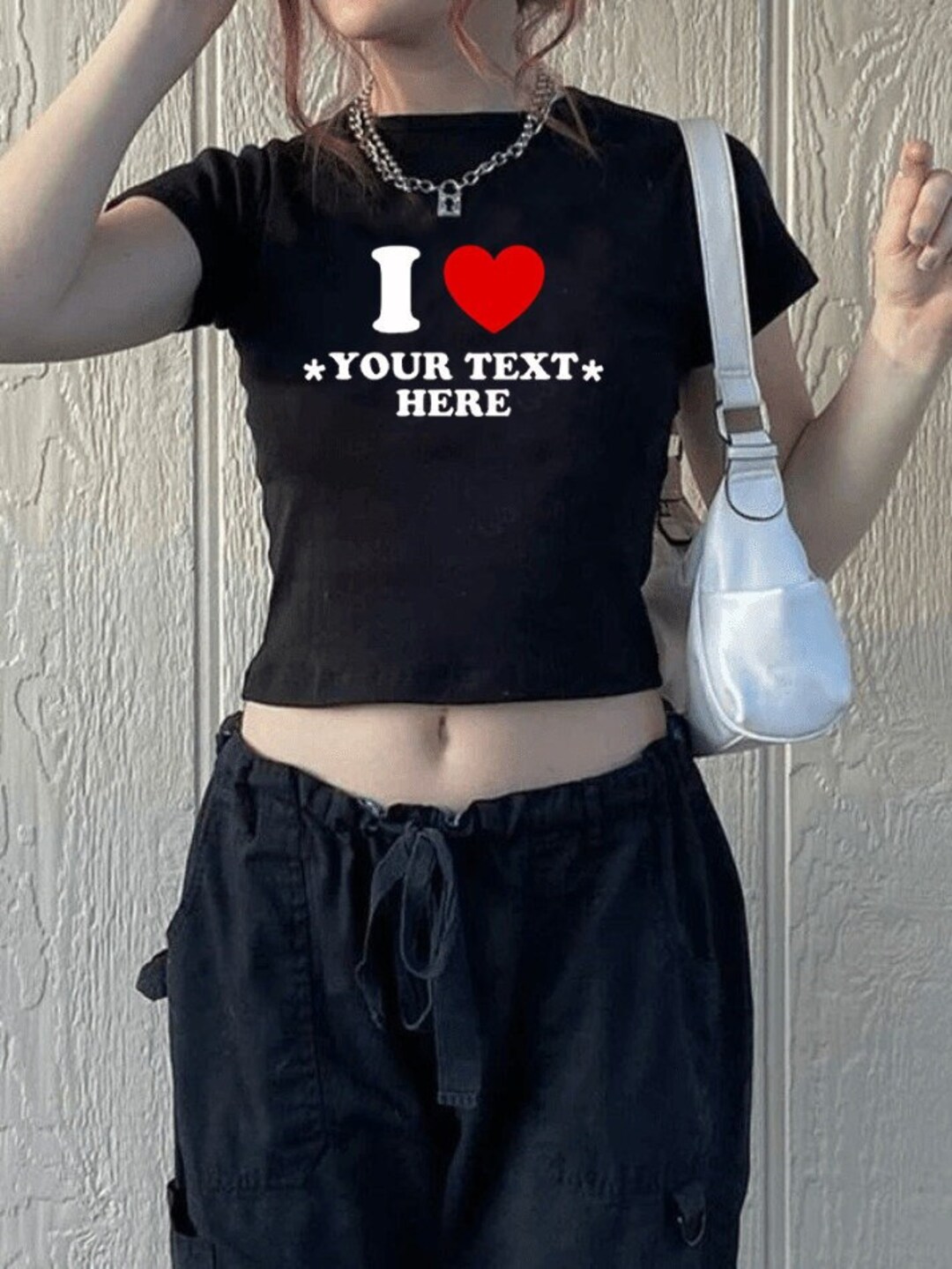 I Love Custom Baby Tee Personalized I Love Baby Tee I Heart Custom Tee Cute Baby Y2K Clothing