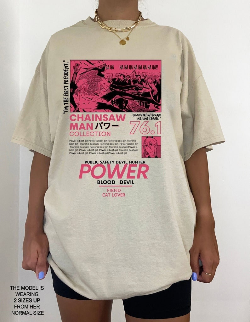 Discover Power Devil Streetwear Chainsaw Man T-Shirt
