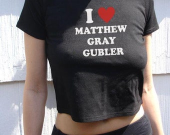 Y2K Matthew Gray Gubler Baby Tee: 2000s Inspired Shirt