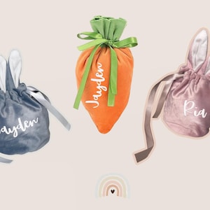 Personalised Easter Gift Pouch | Bunny Pouch | Carrot Pouch