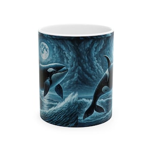 Whale Dreams Ceramic Mug - Ocean Lover Gift, Wildlife Mug, Nature Decor, Sea Life Cup, Whale Art Drinkware