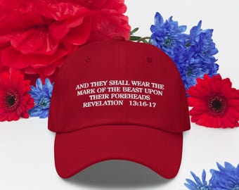 Sombrero rojo anti-Trump: Humor político de la marca de la bestia