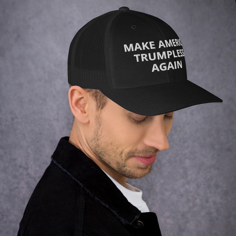 Make America Trumpless Again Black/White Hat, Anti Trump Hat, Political Statement Cap, Protest Hat, Liberal Gift, Democracy Supporter Cap