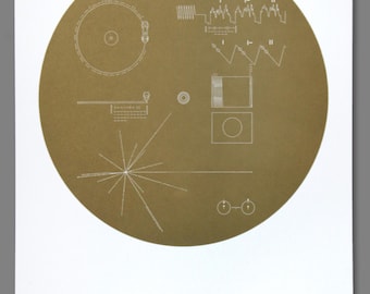 Voyager Golden Record Editioned Letterpress Print