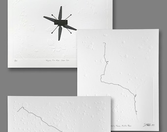 Set of Mars Exploration Prints: Spirit, Opportunity and Ingenuity