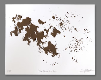 Titan Northern Polar Lakes Editioned Letterpress Print