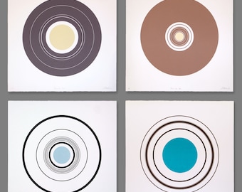 Planetary Rings Silkscreen: Jupiter, Saturn, Uranus, Neptune