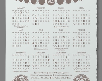 2023 Astronomical Calendar Letterpress BULK QUANTITIES