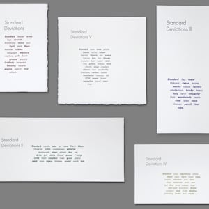 Standardabweichungen Set: Letterpress Poetry