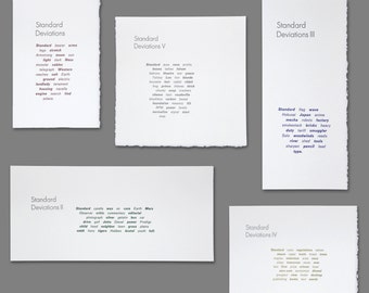 Standard Deviations Set: Letterpress Poetry