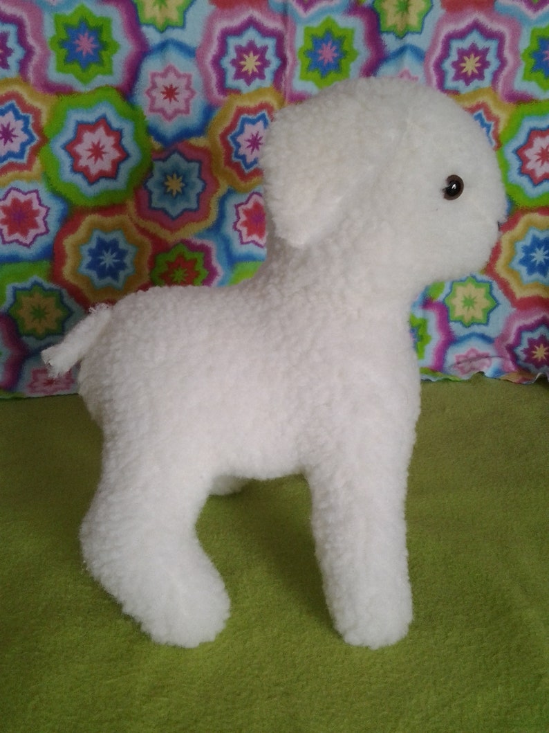 Lamb White Face Sheep Stuffed Animal Pattern to SEW Full Size | Etsy