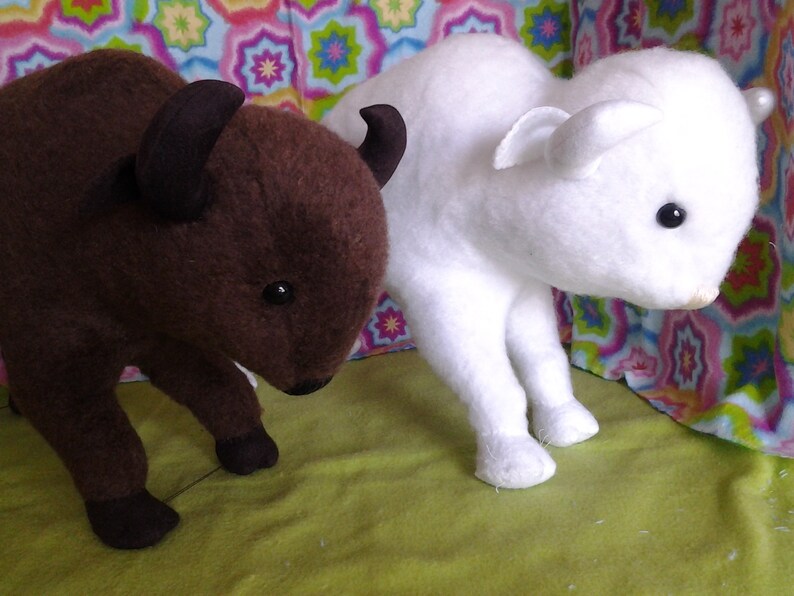 Buffalo Bison Stuffed Animal Pattern to SEW Full Size Paper Etsy