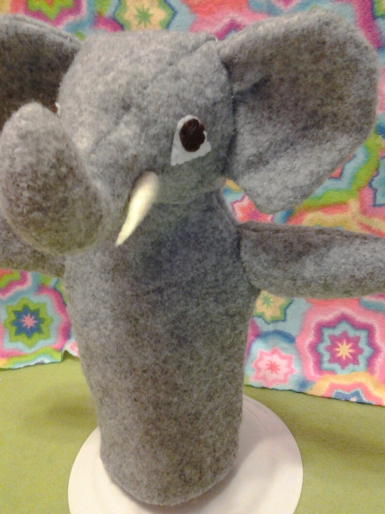 Elephant PDF Hand Puppet Pattern to Sew for Children or Adults Etsy