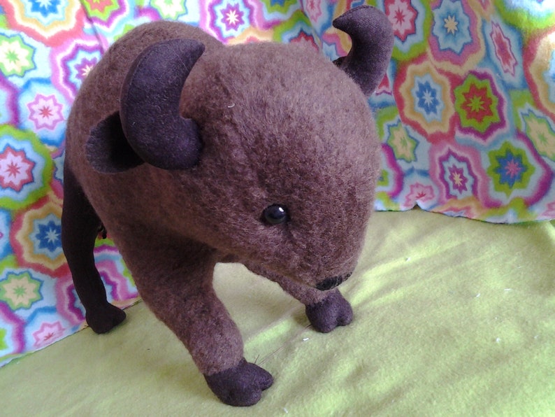 Buffalo Bison Instant Download Stuffed Animal Pattern to Sew Etsy