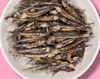 Dehydrated Blue Anchovy Whole Fish Dog Treats – High Protein Training Snack, Meal Topper