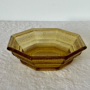 Bol en verre - Dépression - Bol en verre ambré - Bonbonnière vintage - Décoration Mid-Century