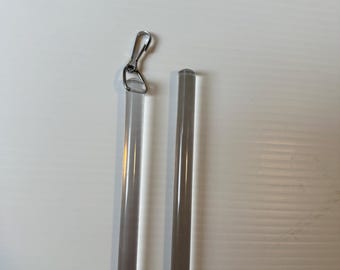 SEWACC Lot De 10 Tiges De Store Verticales Blanches De Rechange Pour Stores Verticaux De Fenêtre