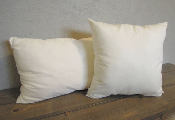 Pillow Inserts, Organic Cotton and Poly Fill, All Sizes, Made-to-Order, Pillow Forms