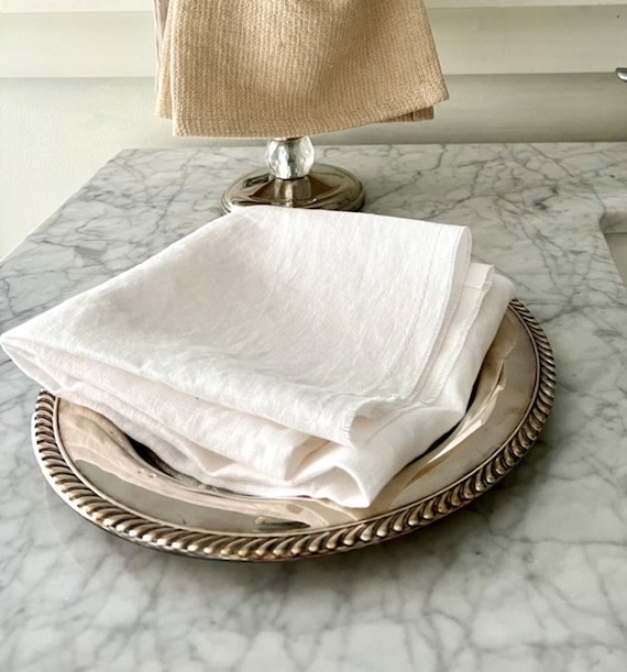 Luxury linen hand towels hot sale