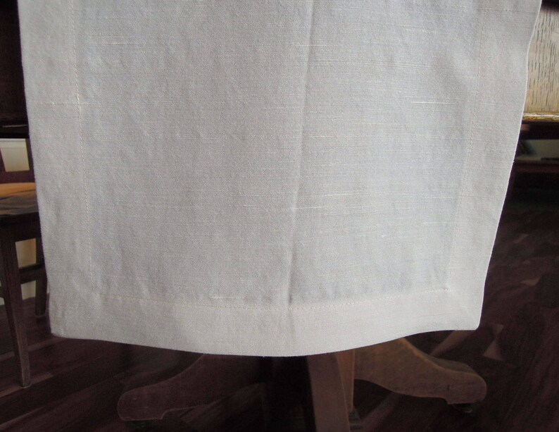 Table Runner Ivory Hemp Silk Organic Modern Country Etsy