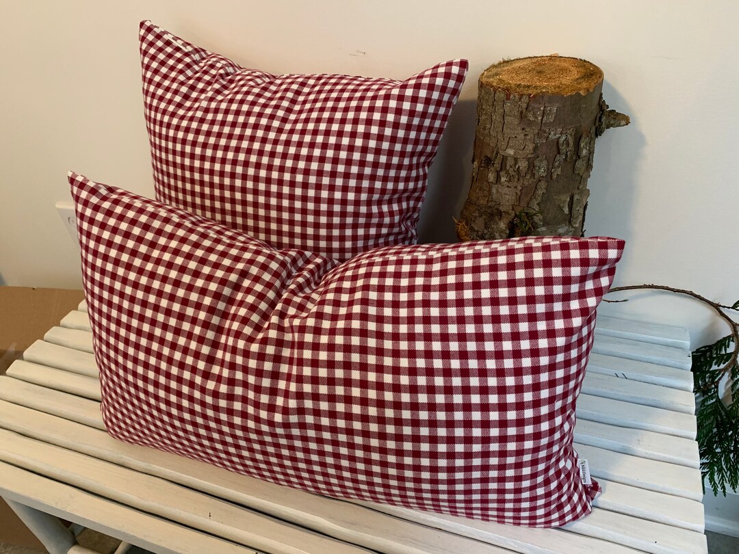 Red and White Farmhouse Pillow Covers 18x18 14 X 24 Etsy
