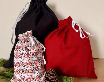 Linen Drawstring Gift Bags, Reusable Eco-Friendly Fabric Pouches