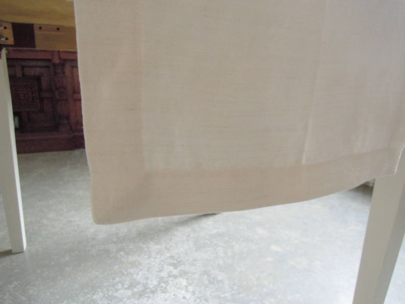 Table Runner Ivory Hemp Silk Organic Modern Country Etsy