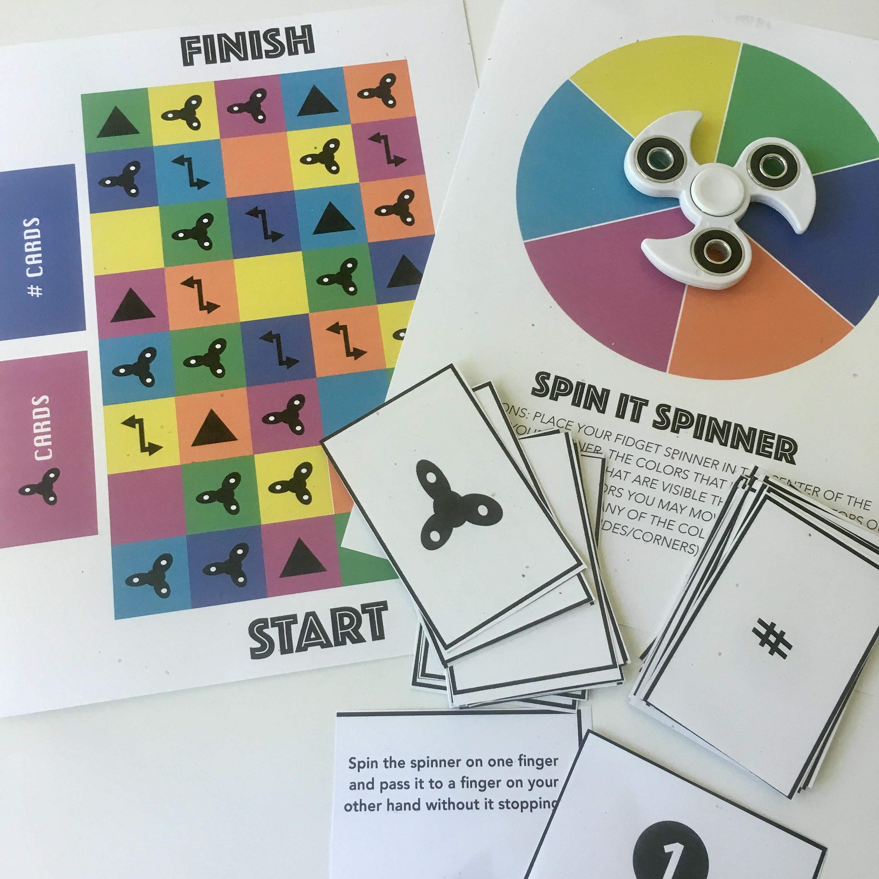Fidget Spinner Board Game PDF Printable Etsy