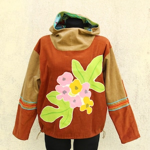 Women Outdoor Hoodie women&#39;s / brown Corduroy Hoodie / Warm Corduroy Hoodie / brown Hooded Sweater / Colorful Hooded Sweater
