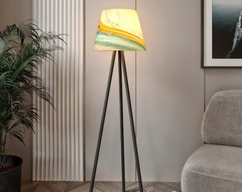 Violaura Colorful Floor Lamp, Stylish Night Light, Modern Home Decor, Durable Lampshade, Chic Livingroom Decor, L50cm x W50cm x H142cm