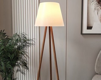 Violaura Novi Tripod Floor Lamp, High-Quality, Luxurious, Natural Color, Sleek Design (L50cm x W50cm x H142cm), Modern Décor Essential