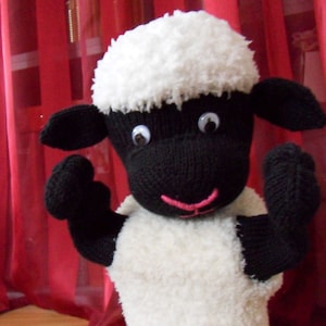 Deutsche Strickanleitung für eine Schaf Handpuppe als PDF Download, Handpuppen, stricken Handpuppen, Amigurumi Schaf, Schaf Handpuppe, Schaf