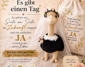 Deutsche Häkelanleitung für einen Wurfstrauß als PDF Download Strauß Hochzeit Geschenk zur Hochzeit  Maritim Brautstrauß Klassisch Anleitung