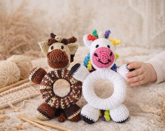 Deutsche Häkelanleitung Einhorn oder Pferde Rassel als PDF Download, Anleitung Einhorn Rassel, Baby Rassel häkeln, Pferde Rassel häkeln