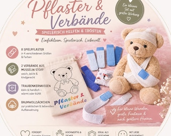 Pflaster und Verbands Set Spielzeug für Kinder Arztkoffer Zubehör Rollenspiele