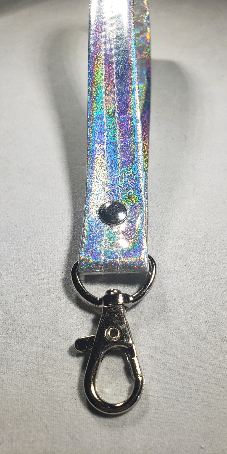 WRIST STRAP Silver Hologram Glitter image 3