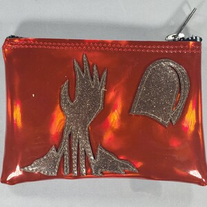 COIN PURSE Red Hologram Vinyl with Dark Sand Zombie hand + Grave