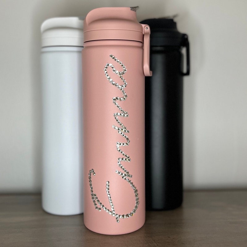 RAINBOW HORSESHOE RHINESTONE WATER BOTTLE