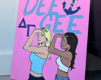 Delta gamma acrylic painting